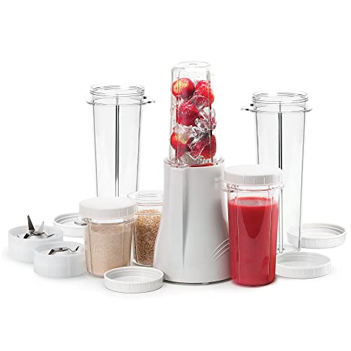 Tribest PB-250XL-A Kitchen Grinder & Personal Blender for Shakes and Smoothies with BPA-Free Portable Blender Cups, White product photo