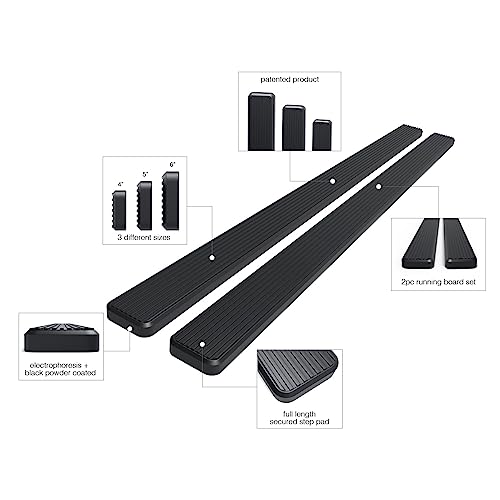 Estribos negros de 5'' Off Roader para RAM 2002-2008 miniatura 5