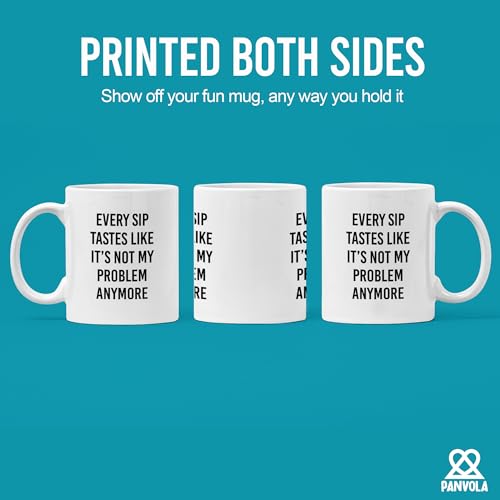 Taza de cerámica blanca 11 onzas Panvola miniatura 3