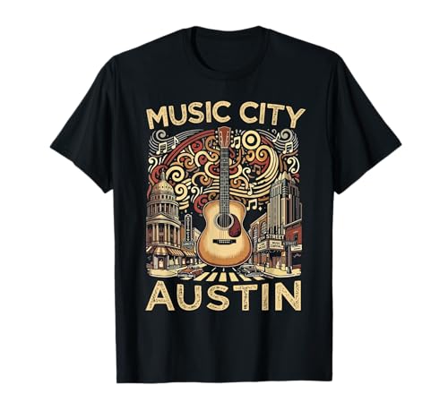Music City Austin Souvenir Texas Live Music Austin T-Shirt