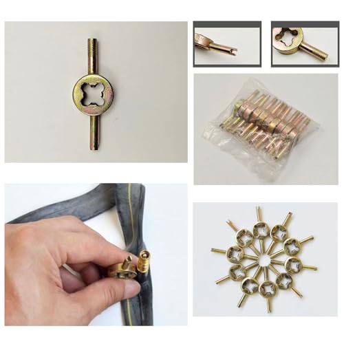 Image of 6 Pack Tire Valve Core Remover Valve Stem Removal Tool Schrader Valve Stem Tap and Die Threading Valve Core Torque Tool Valve Core Removal Tool for Automotive Car Bicycle Motorcycle Flat Tires