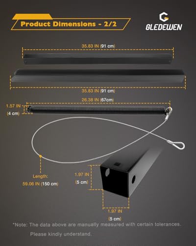 Image of Locking System & Lift Assist for Trailer Gates, Compatible with Utility Trailer Ramp and Tailgate, with 12 to 24 Inch Height Side Rail, 4 to 6 Feet Height & 6 FT 9 In Max Width Tail Gate or Ramp