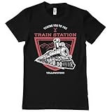 Yellowstone Officiellement sous Licence Taking You to The Train Station Hommes T-Shirt (No...