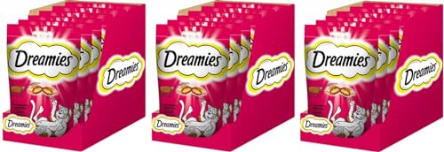 DREAMIES Klasyk przysmak dla kota przekąski dla kota z pyszną wołowiną 18 x 60 g (1080 g)