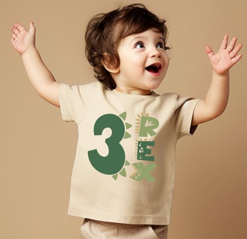 Image of Toddler Boys Girls 3rd Birthday Shirts for Baby Kids 3 Years Old Birthday Outfit for Party Short Sleeve Tshirt