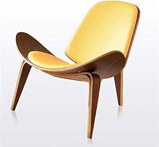 Decoración hogareña Hans WeGner Style Silla de cáscara de tres patas de la silla de la ceniza de la cabina del contrachapado de la fausa del cuero de la silla de imitación de los muebles de la sala de