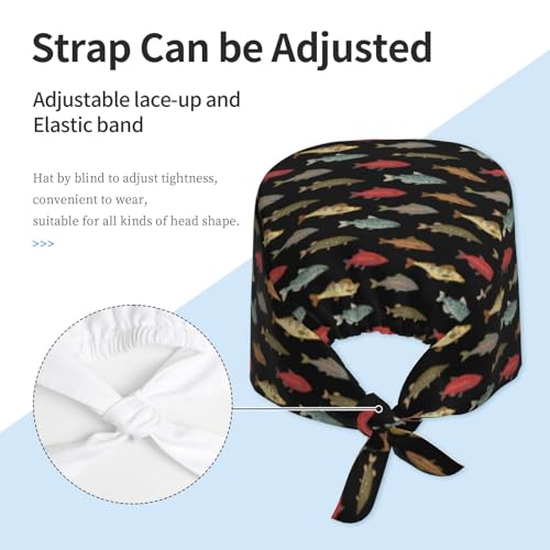 Image of Surgical Caps Men Women, Scrub Cap with Sweatband Adjustable