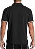 KUYIGO Mens Polo Shirts Deer Head Embroidery T-Shirt Contrasting Colors Golf Tennis Cotton Lightweight Tops,Black L #4