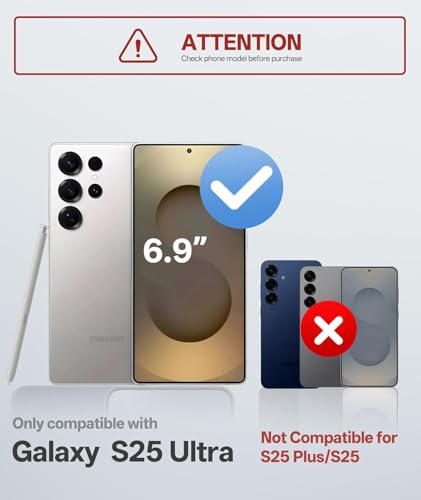 Image of mobistyle Magnetic Silicone Back Cover for Samsung Galaxy S25 Ultra 6.9-Inch, Compatible with Mag-Safe, Silky Soft Touch, Shock Absorbing Phone Cover with Camera Lens Protection (Black)