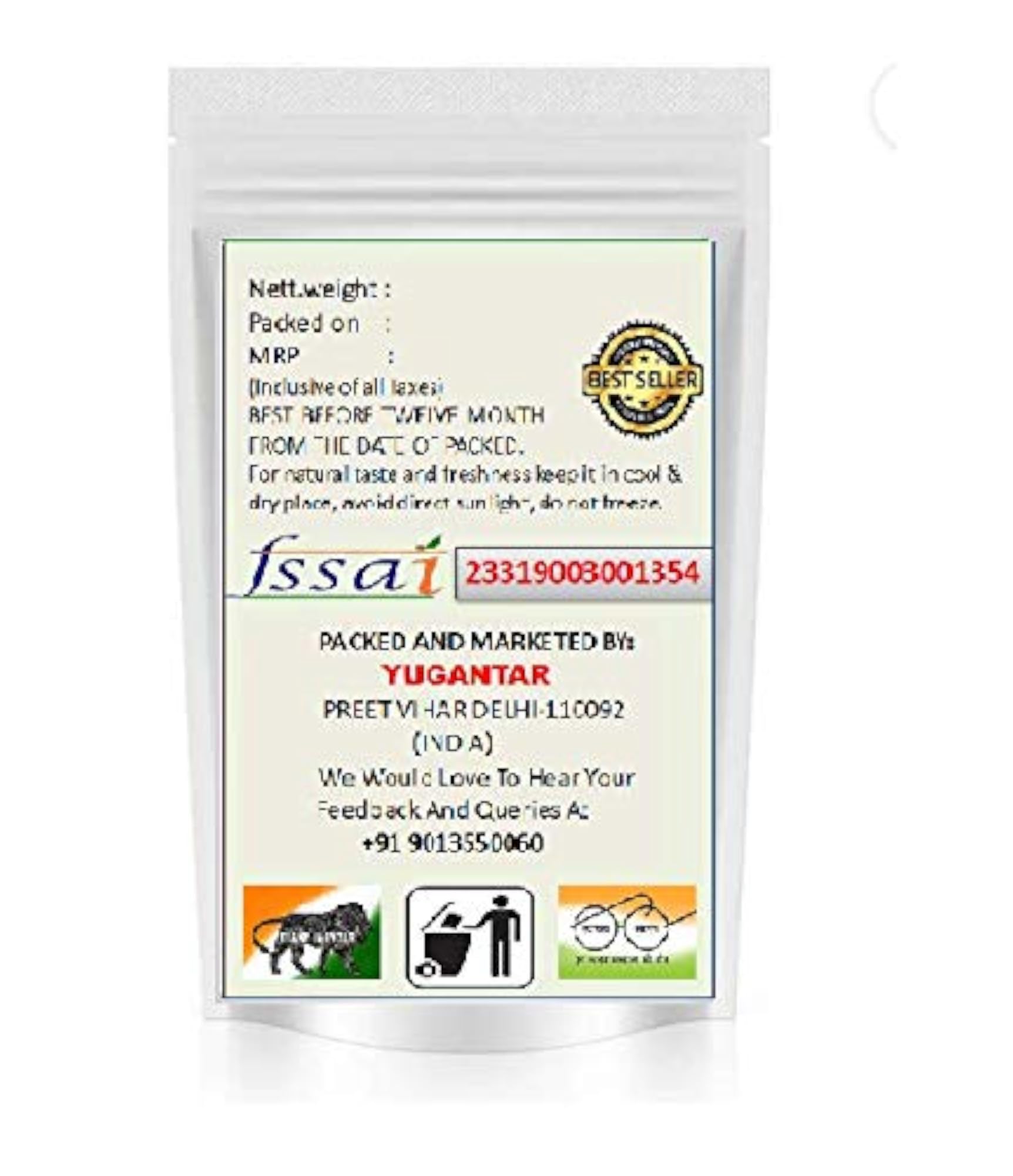 Yugantar Gulabi Phitkari Red Potash Alum, 300 gm