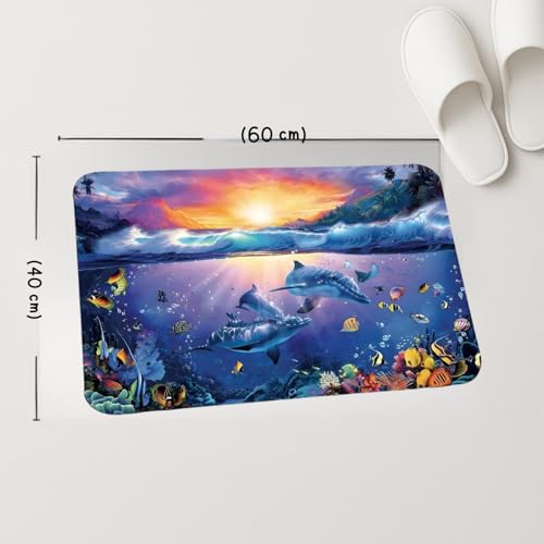 Image of Wazdorf 3D Bathroom Mat - Non Slip Water Absorbent Bathroom Mat Bathroom Easy Care Shower Rugs, Perfect for Home Office & Kitchen, Bathroom