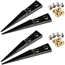 Utoolmart Straight Pointed Ceramic Tips Replaceable Heat Resistance Non-Conductive Heads for Ceramic Tweezers Black 4 Pairs