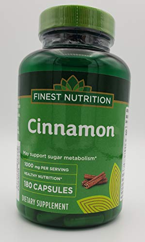 Finest Nutrition Cinnamon 1000mg, 180 Capsules