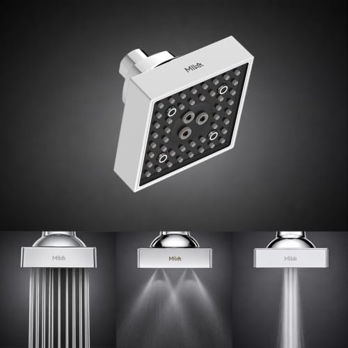 Image of SwitchFlow 3.0 Multi Function Shower Head | High Pressure 3 Spray Modes- Rain, Mist, Massage (Unique Dancing /Rolling Function) | ABS Chrome Finish | 10x10 cm Bathroom Shower