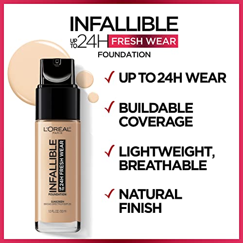 L’oréal Paris Makeup Infallible Up To 24 Hour Fresh Wear Foundation, Beige Ivory, 1 Ounce #TOP4