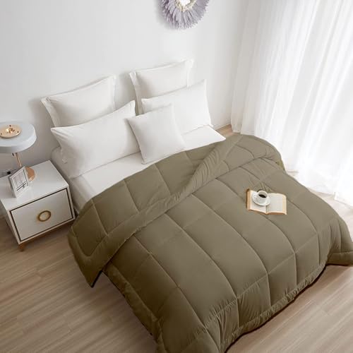 Image of Razzai All-Season Comforter 110 GSM | Super Soft & Lightweight Comforter Double Bed Comforter (90 inch x 100 inch Inches /228cm x 254cm) - Double Bed Comforter | Beige