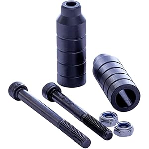 Apollo Stuntstep Peg 13,5 x 2 cm, professionele anti-slip pennen van staal voor stuntstep, voetpeg, stepegs, zwart…