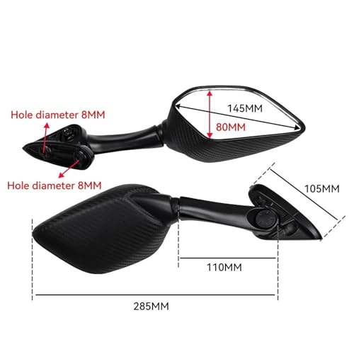Espejos laterales para motocicletas YZF R3 R25 2015-2017 accesorio retrovisor 5