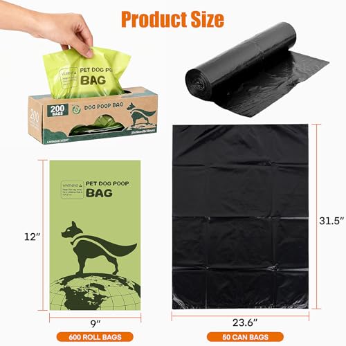 Metateel Dog Waste Station Outdoor, Pet Waste Disposal Station Rustproof Aluminum with 10 Gallon Trash Can, 600 Dog Poop Bags & 50 Liners for Parks, Trails, HOA Communities (Black) - Thumbnail 6