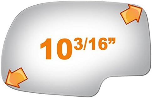 Burco Flat Driver Side Mirror Replacement Glass for 2002-2006 CHEVROLET AVALANCHE 1500