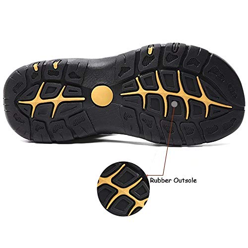 Visionreast Mens Closed Toe Fisherman Leather Sandals Outdoor Hiking Beach Sandals Athletic Water Shoes thumb #5