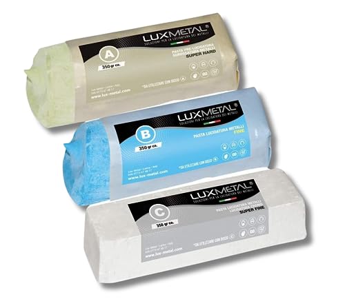 Lux Metal Kit 3 Pastas de Pulido 350gr A-B-C
