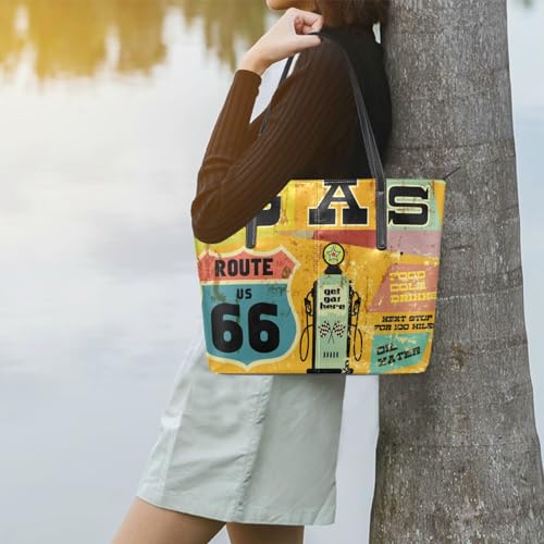 Image of Top Handle Bag for Women Vegan Leather Lady Purse Shoulder Bag