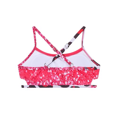 Image of Girls Bikini Set 3 Piece - Striped Multicolored Swimsuit with Quick Dry Cover Up - Bathing Suit for Kids 6-14 Years