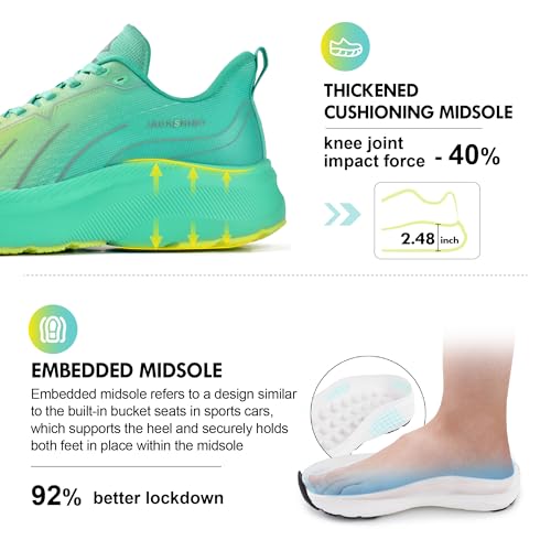 Image of JACKSHIBO Slip in Men Hands Free Wide Toe Box Shoes Slip on Arch Support Wide Sneakers for Running Walking Tennis Athletic Plantar Fasciitis Orthopedic Shoe Zero Drop Cushion Thick Sole Width Shoes