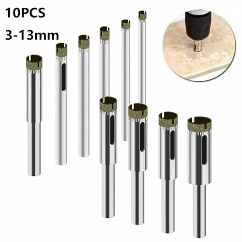 Set de 10 brocas para taladro con recubrimiento diamantado 3mm-13mm miniatura 4