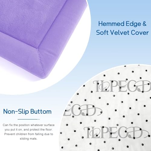 Image of Baby Play Mat for Floor Nursery Muscle Mat Area Rug Playroom Rug 79x110 inch Elastic Foam 1.3 inch Thick Crawling Mat for Babies,Toddlers, Infants (Lavender)