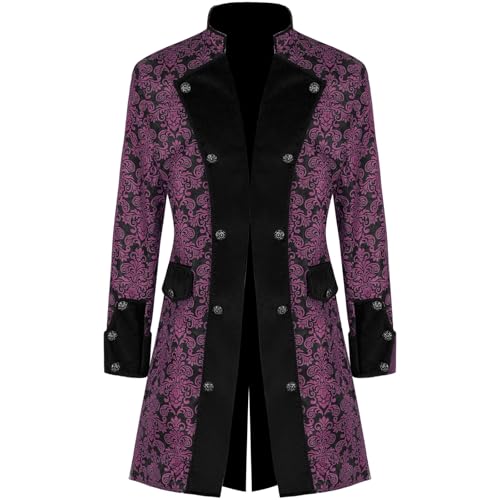 Manteau steampunk pour hommes avec coupe longue gothique victorienne