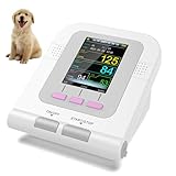 Wsexyy Esfigmomanómetro electrónico Veterinario, Pantalla LCD de 2,8 Pulgadas y Memoria de 100 Conjuntos de Datos, Funcionamiento silencioso, oximetría de Resultados precisos, 3 Tipos de Manguito