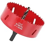 4 Inch Hole Saw, M42 HSS Bi-Metal Hole Drill Bit with Hex Shank Hole Cutter for Cutting Soft Metal,