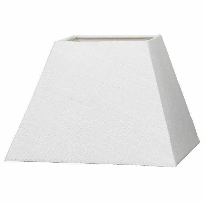 10" 12" 14" Square Pyramid Cotton Linen Lamp Shade (White, 10 Inch)