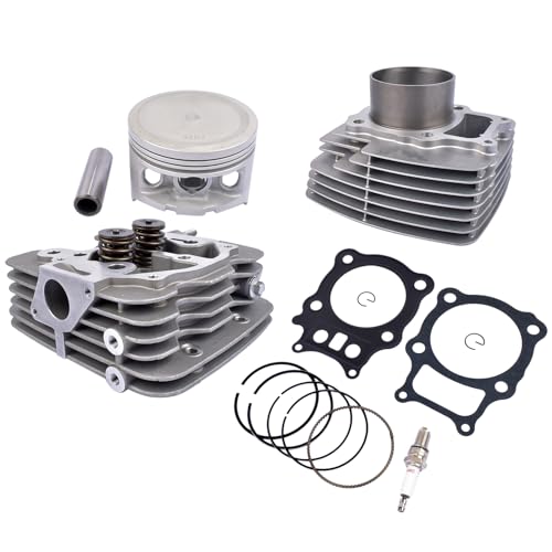Image of Cylinder Head Piston Gasket Kit 13101-HN5-670 MK1000988 Replacement for Honda FourTrax Rancher 350 ES 2X4 2000-2006 13103-HN5-670 12100-HN5-670 GELUOXI