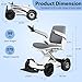 Wishilo® S7 SUV-Inspired Electric Wheelchair Mobility Scooter 2 in 1, Premium Outdoor, Automatic Folding, Compact Heavy Duty Mobile with Powerful Dual Motors, Foldable Portable for Adults Seniors