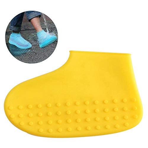 MOGOI Copriscarpe Impermeabile in Silicone, Outdoor Stivali da Pioggia riutilizzabili Antiscivolo per Uomo Donna Bambini Copriscarpe Ultra Elastiche Pieghevoli