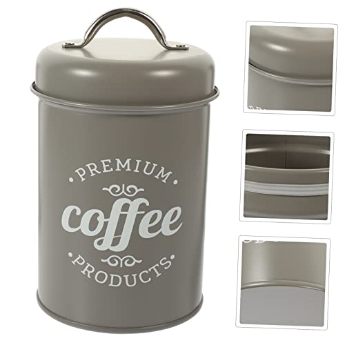 Recipiente para café y té mate gris metálico tarro sellado dulces condimentos 1200ml 5