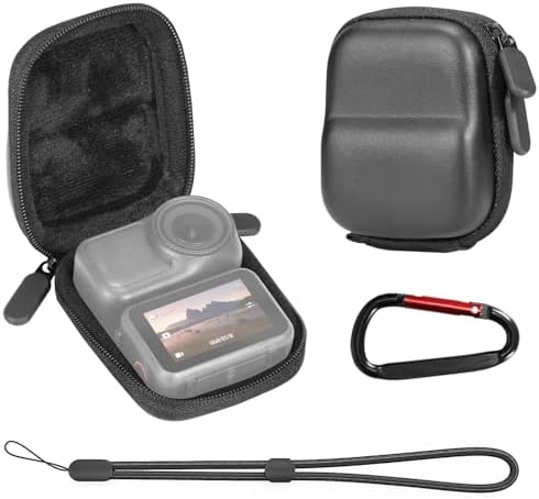 AMAZEAR Carry Case for DJI OSMO Nano Accessories, Nano Portable and Compact Travel Bag Hard Shell Leather Case with Soft Inner for Protection, Organization, and Storage, Black