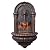 Teamson Home 32.1 in. Wall-Mounted Lion Head Stone LED Outdoor Water Fountain for Gardens, Landscaping, Patios, Balconies, Lawns to Create a Calming Oasis in Outdoor Living Spaces, Antique Bronze