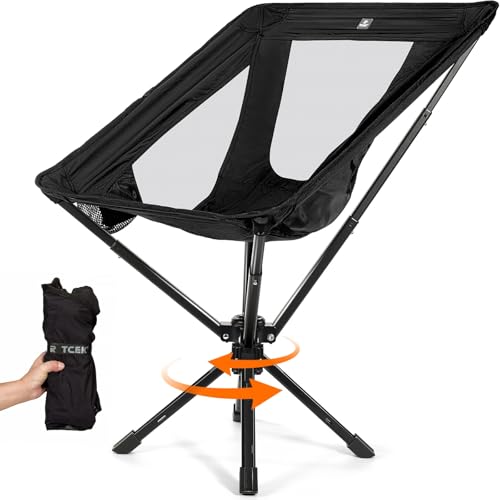 Portable Camping Chair – SwivelCore 180 Swivel & Auto-Return, Small Compact Lightweight Folding Chairs for Adults, Outdoor Backpack Chair for Adventures, Setup in Seconds, Support 300 LBS
