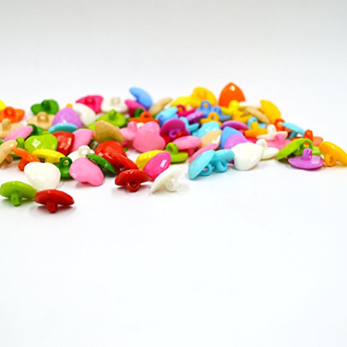 200 Pcs Nylon Cute Peach Heart Shape Children Sweater Buttons For Sewing Fasteners Scrapbooking Diy #TOP2