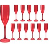 Charmants verres à vin en plastique : le lot de flûtes à champagne comprend 12 verres à vin en plastique rouge à champagne, offrant une quantité suffisante pour répondre à vos besoins d'utilisation quotidienne et de remplacement. Une coupe de champagne adaptée est la cerise sur le gâteau. Les verres à vin en plastique transportent non seulement le vin, mais aussi les rires et les bénédictions