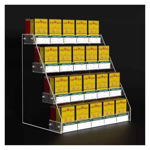 Présentoir à cigarettes avec poussoir pour un rangement fluide
