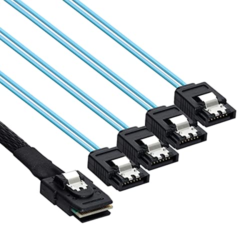 Cable interno Mini SAS SFF-8087 a 4 SATA 0.5m miniatura 4