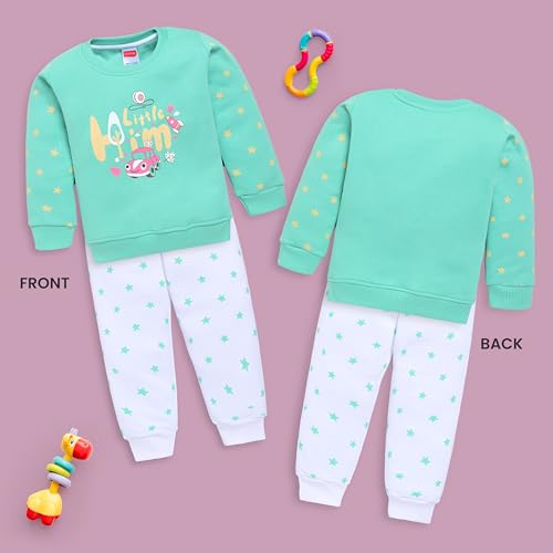 Image of LuvLap Baby Boys Full Sleeve Sweatshirt & Pyjama Set Pack of 1
