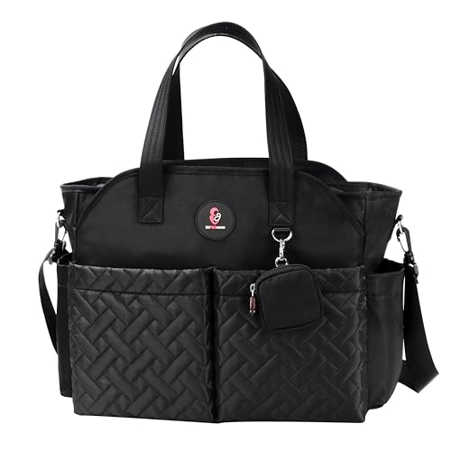 Image of SUPROMOMI Diaper Bag Tote: Large Tote Baby Bag Boy Diaper Bag Stylish Girl Diaper Bag,Shoulder Mommy Bag