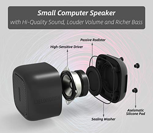 [Upgraded] USB Computer Speaker, PC Speakers for Desktop Computer, Small Laptop Speaker with Hi-Quality Sound, Loud Volume and Rich Bass - Thumbnail 5