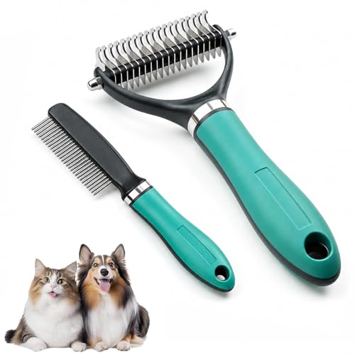 2026 Upgrade Double-Sided Pet Grooming Tool, Professional Pet Det...